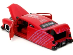 1951 Mercury Matt Red with Purple Stripes and Creep Diecast Figure