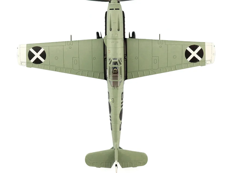 Messerschmitt BF 109E 3 Fighter Aircraft Hauptmann Siebelt Reents Spanish Civil War 1939 Air Power Series 1/48 Diecast Model Hobby Master HA8718