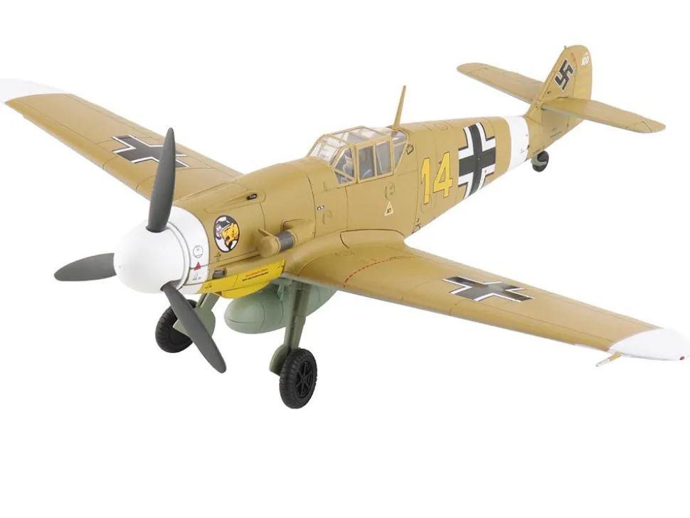 Messerschmitt Bf 109F-4 Fighter Aircraft "Marseille, Yellow 14, 3./JG27, Egypt" (1942) German Luftwaffe "Air Power Series" 1/48 Diecast Model by Hobby Master