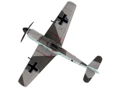 Messerschmitt Bf 109 Fighter Aircraft Black 1 Ace Adolf Galland German Luftwaffe 1/87 Diecast Model Airplane Postage Stamp PS5336-5