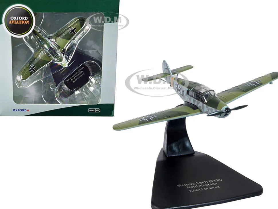 Messerschmitt Bf 108 Nord Pingouin War Plane NJ C11 Duxford Oxford Aviation Series 1/72 Diecast Model Airplane Oxford Diecast AC107