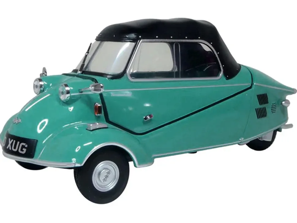 Messerschmitt KR200 Bubble Car Turkish Green with Black Top 1/18 Scale Diecast Model Car by Oxford Diecast
