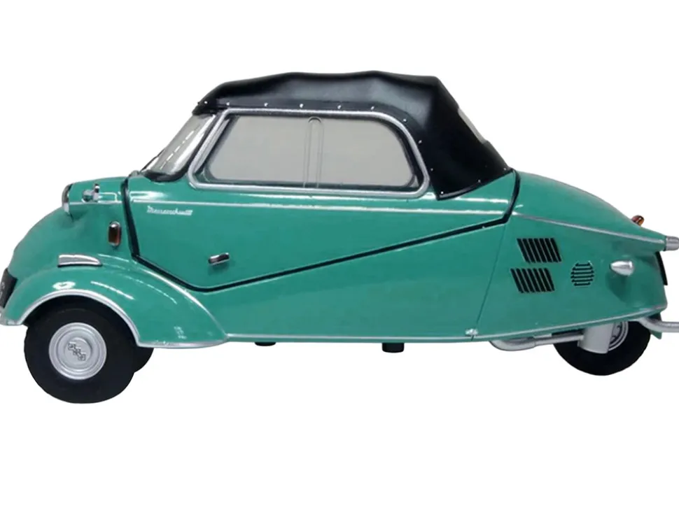 Messerschmitt KR200 Bubble Car Turkish Green with Black Top 1/18 Scale Diecast Model Car by Oxford Diecast
