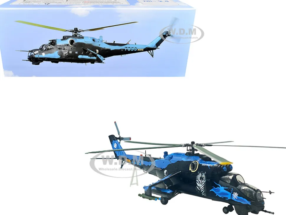 Mil Mi-24V Hind-E Helicopter "7353, 231 Squadron, 23 Wing, NATO Tiger Meet, Turkey" (2005) Czech Air Force 1/48 Diecast Model by Bless Wing