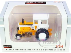 Minneapolis Moline G850 Tractor Cab Yellow White 1/64 Diecast Model SpecCast SCT766