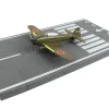 Mitsubishi A6M Zero Fighter Aircraft Green Imperial Japanese Navy Air Service with Runway Section Diecast Model Airplane Runway24 RW165