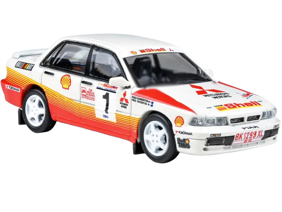 Mitsubishi Galant VR-4 RHD (Right Hand Drive) #1 Ross Dunkerton - Fred Gocentas Winner "APRC Rally Malaysia" (1991) 1/64 Diecast Model Car by Paragon Models