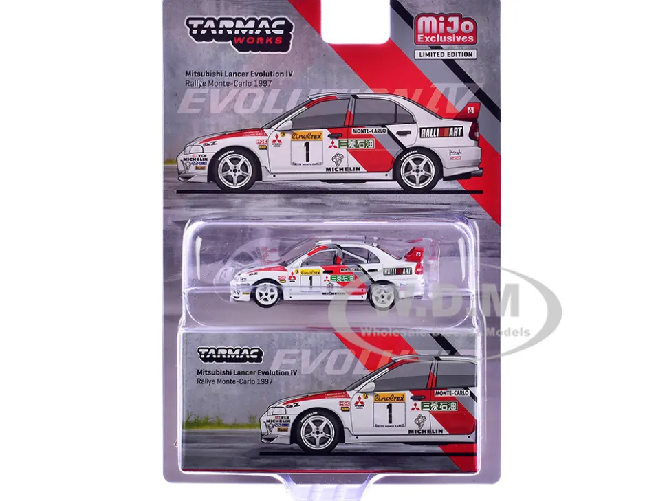 Mitsubishi Lancer Evolution IV #1 Tommi Makinen - Seppo Harjanne 3rd Place "Monte Carlo Rally" (1997) "Global64" Series 1/64 Diecast Model by Tarmac Works