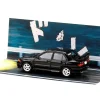 Mitsubishi Lancer RS Evolution III RHD (Right Hand Drive) Black "Initial D" (1995-2013) Manga "Diorama Set Series" 1/64 Diecast Model Car by Hobby Japan