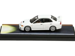 Mitsubishi Lancer RS Evolution IV RHD Right Hand Drive) White Monstar with Seiji Iwaki Driver Figure Initial D 1995 2013 Manga 1/64 Diecast Model Car Hobby Japan HJ642011D
