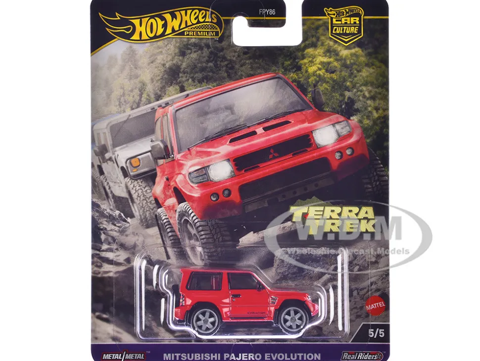 Mitsubishi Pajero Evolution RHD (Right Hand Drive) Red "Terra Trek" Series Diecast Model Car by Hot Wheels