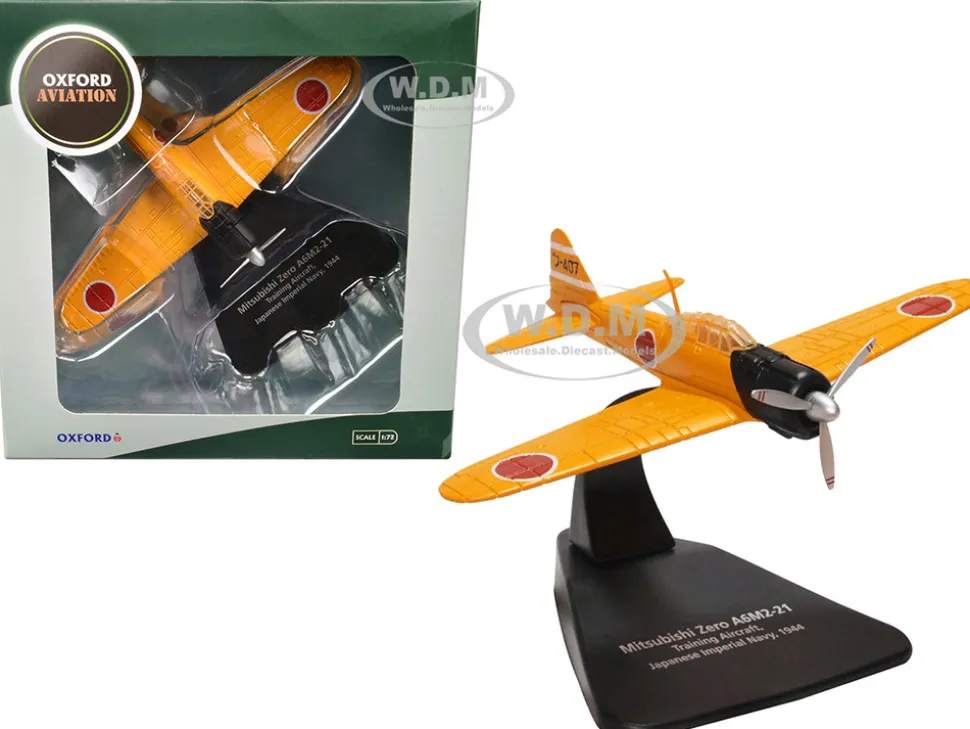 Mitsubishi Zero A6M2 21 Fighter Aircraft Training Aircraft Imperial Japanese Navy 1944 Oxford Aviation Series 1/72 Diecast Model Airplane Oxford Diecast AC092