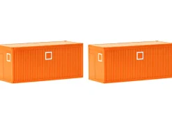 Mobile Offices Orange Set of 2 pieces 1/87 (HO) Plastic Model by Herpa