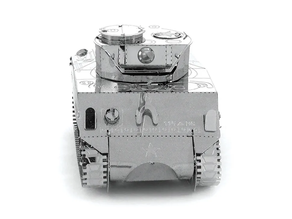 Model Kit American Sherman Tank (Moderate Difficulty) Steel Model by Metal Earth