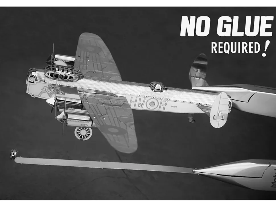 Model Kit Avro Lancaster Bomber Aircraft "Royal Air Force" (Moderate Difficulty) Steel Model by Metal Earth