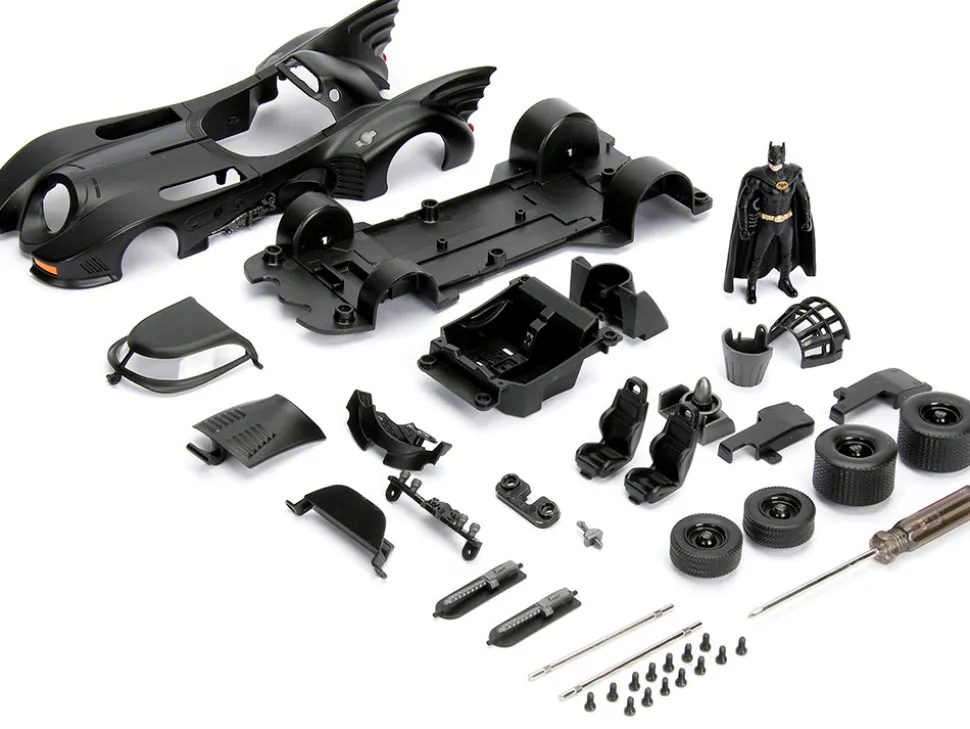 Model Kit Batmobile Matt Black Batman Diecast Figure Batman 1989 Movie Build N' Collect 1/24 Diecast Model Car Jada 30874
