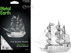 Model Kit Black Pearl Ship (Moderate Difficulty) Steel Model by Metal Earth