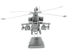 Model Kit Boeing AH-64 Apache Attack Helicopter (Moderate Difficulty) Steel Model by Metal Earth