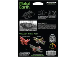 Model Kit British Mark IV Tank (Moderate Difficulty) Steel Model by Metal Earth
