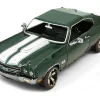 Model Kit 1970 Chevrolet Chevelle SS Green with White Stripes (Challenging Difficulty) Steel Model by Metal Earth