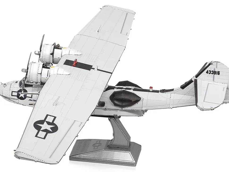 Model Kit Consolidated PBY Catalina Amphibious Aircraft "Miss Pick Up" United States Army Air Forces (Moderate Difficulty) Steel Model by Metal Earth