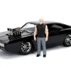 Model Kit Dodge Charger R/T Black and Dom Diecast Figure "Fast & Furious" Movie "Build N' Collect" Series 1/24 Diecast Model Car by Jada