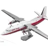 Model Kit Fairchild F-27 Commercial Aircraft "Pacific Alaska" White with Red Stripes (Moderate Difficulty) Steel Model by Metal Earth