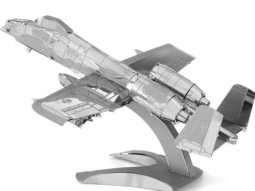 Model Kit Fairchild Republic A-10 Thunderbolt II "Warthog" Attack Aircraft (Moderate Difficulty) Steel Model by Metal Earth
