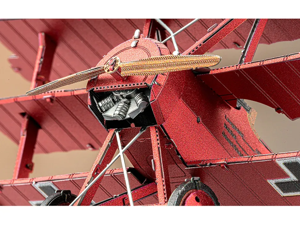 Model Kit Fokker Dr.I Triplane Fighter Aircraft "Red Baron" German Air Force (Moderate Difficulty) Steel Model by Metal Earth
