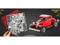 Model Kit 1932 Ford Coupe Red (Moderate Difficulty) Steel Model by Metal Earth
