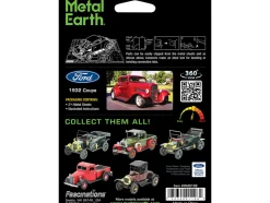 Model Kit 1932 Ford Coupe Red (Moderate Difficulty) Steel Model by Metal Earth
