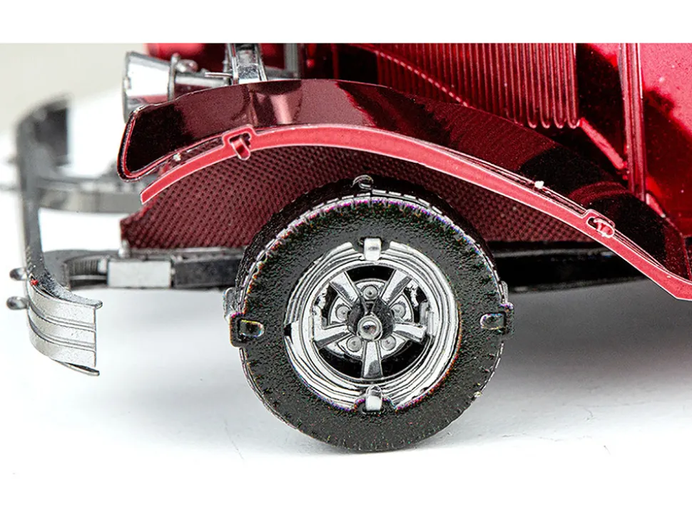 Model Kit 1932 Ford Coupe Red (Moderate Difficulty) Steel Model by Metal Earth