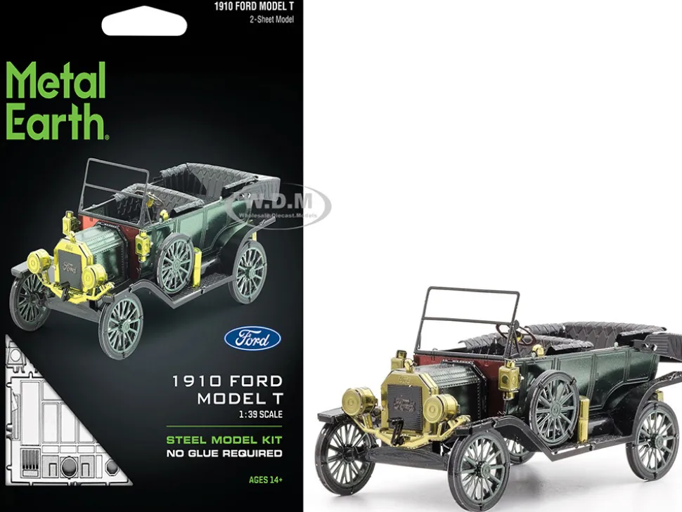 Model Kit 1910 Ford Model T Green (Moderate Difficulty) Steel Model by Metal Earth