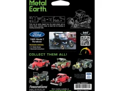 Model Kit 1925 Ford Model T Runabout Dark Red and Black (Moderate Difficulty) Steel Model by Metal Earth