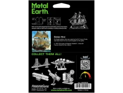 Model Kit Golden Hind Galleon (Moderate Difficulty) Steel Model by Metal Earth