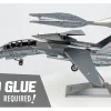 Model Kit Grumman F-14 Tomcat Fighter Aircraft "United States Navy" (Challenging Difficulty) Steel Model by Metal Earth
