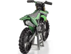 Model Kit Kawasaki KX450 Off-Road Motorcycle Green (Challenging Difficulty) Steel Model by Metal Earth