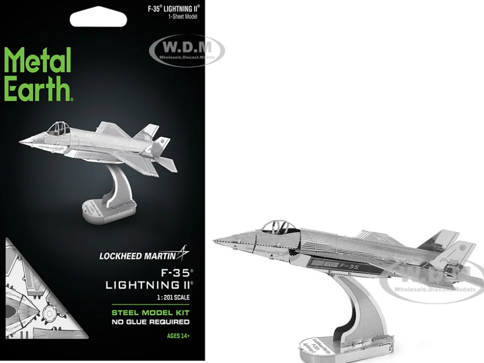 Model Kit Lockheed Martin F-35 Lightning II Aircraft (Moderate Difficulty) Steel Model by Metal Earth