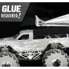 Model Kit Monster Truck with Flame Graphics (Moderate Difficulty) Steel Model by Metal Earth