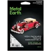 Model Kit 1934 Packard Twelve Convertible Red with Tan Soft Top (Moderate Difficulty) Steel Model by Metal Earth