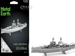 Model Kit USS Arizona Battleship (Challenging Difficulty) Steel Model by Metal Earth