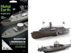 Model Kit USS Monitor and USS Merrimack Ironclad Warships 