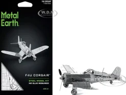 Model Kit Vought F4U Corsair Fighter Aircraft "United States Navy" (Moderate Difficulty) Steel Model by Metal Earth