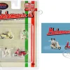 Motomania 6 4 piece Diecast Figure Set 2 Figures 2 Scooters Limited Edition to 4800 pieces Worldwide 1/64 Scale Models American Diorama AD-76515MJ