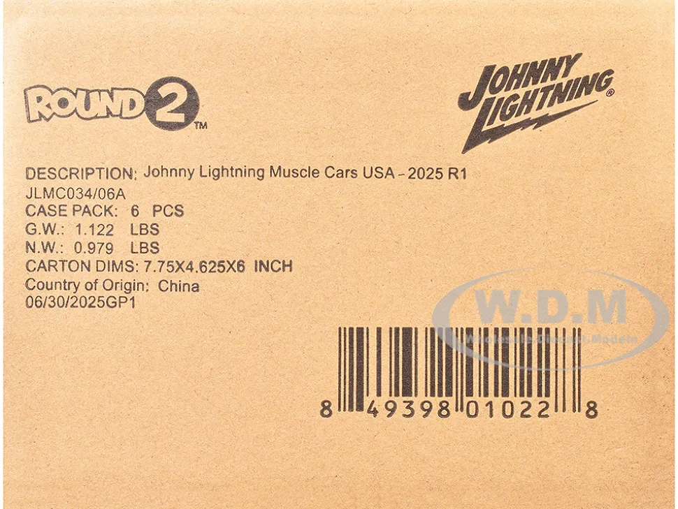 Muscle Cars USA 2025 Release 1 Set A of 6 pieces 1/64 Diecast Model Cars by Johnny Lightning