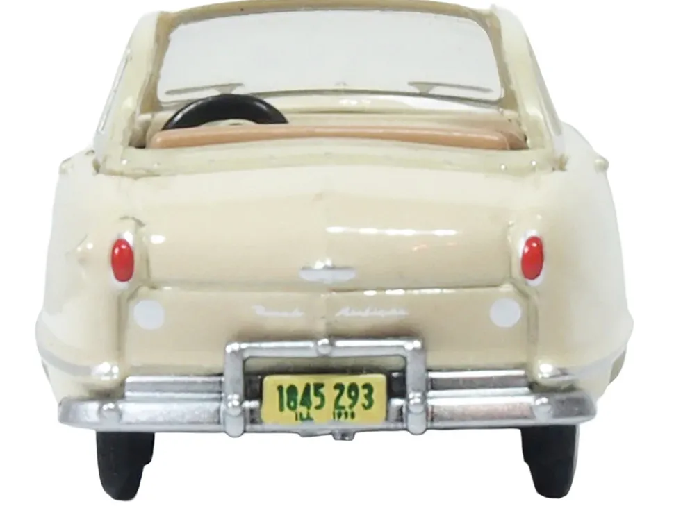 1950 Nash Rambler Custom Landau Convertible (Open) Champagne Ivory 1/87 (HO) Scale Diecast Model Car by Oxford Diecast
