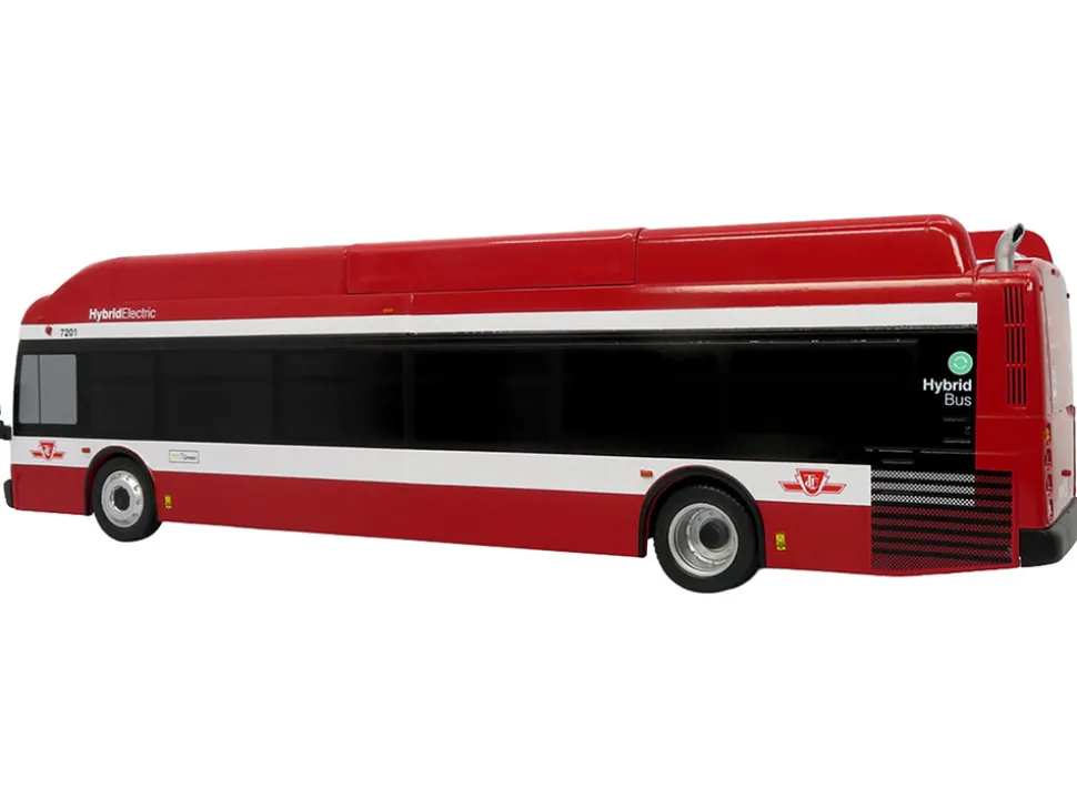 New Flyer Xcelsior Transit Bus Bank "TTC – Toronto Transit Commission" Red and White "The Bus & Motorcoach Collection" Limited Edition to 504 Pieces Worldwide 1/43 Model by Iconic Replicas