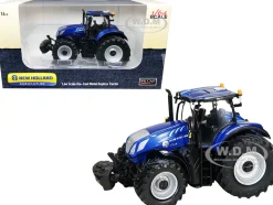 New Holland Blue Power T7.315 Tractor Blue Metallic 1/64 Diecast Model SpecCast ZJD1903