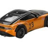 Nissan Fairlady Z #23 "LB-NATION WORKS" LB Gold Metallic with Matt Black Hood and Black Top Limited Edition 1/64 Diecast Model Car by Mini GT