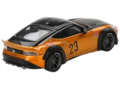 Nissan Fairlady Z #23 "LB-NATION WORKS" LB Gold Metallic with Matt Black Hood and Black Top Limited Edition 1/64 Diecast Model Car by Mini GT